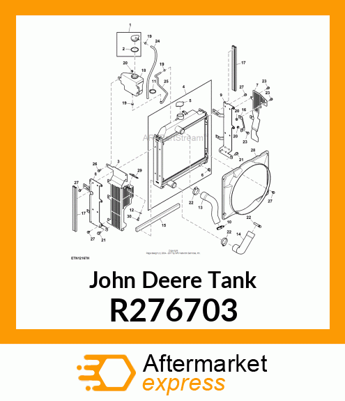 TANK, TANK, COOLANT OVERFLOW R276703