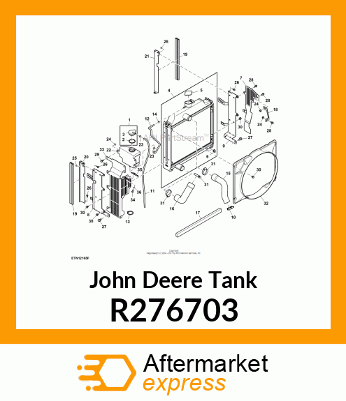 TANK, TANK, COOLANT OVERFLOW R276703