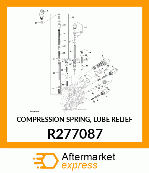 COMPRESSION SPRING, LUBE RELIEF R277087