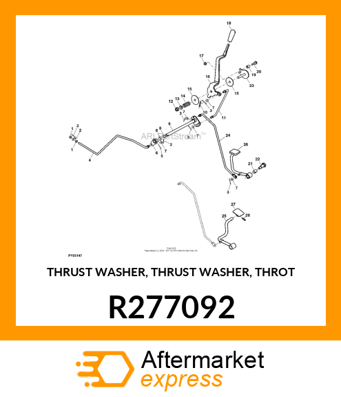 THRUST WASHER, THRUST WASHER, THROT R277092