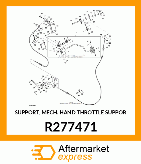 SUPPORT, MECH. HAND THROTTLE SUPPOR R277471