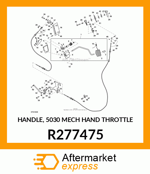 HANDLE, 5030 MECH HAND THROTTLE R277475