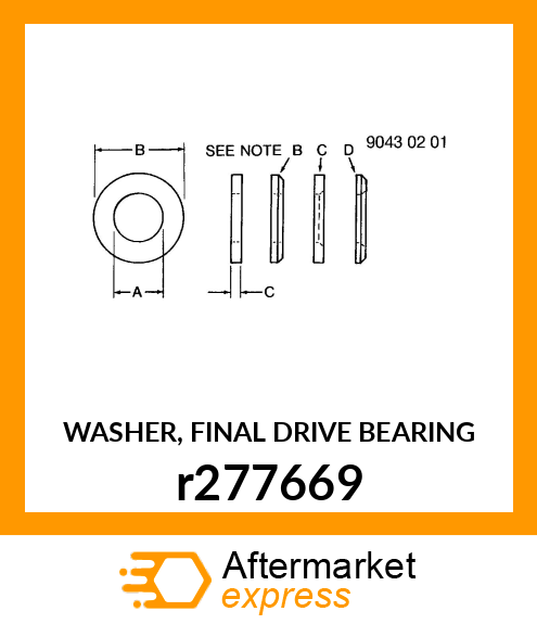 WASHER, FINAL DRIVE BEARING r277669