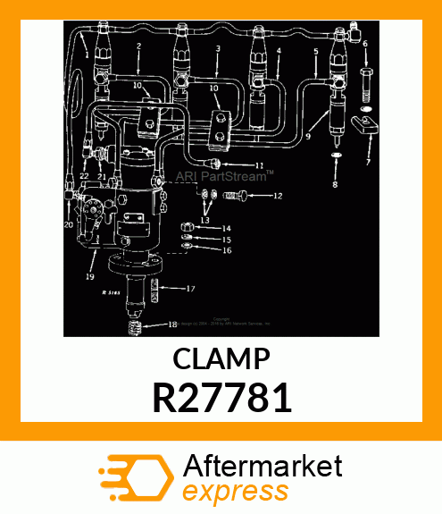 CLAMP,FUEL INJECTION LINE,HALF R27781