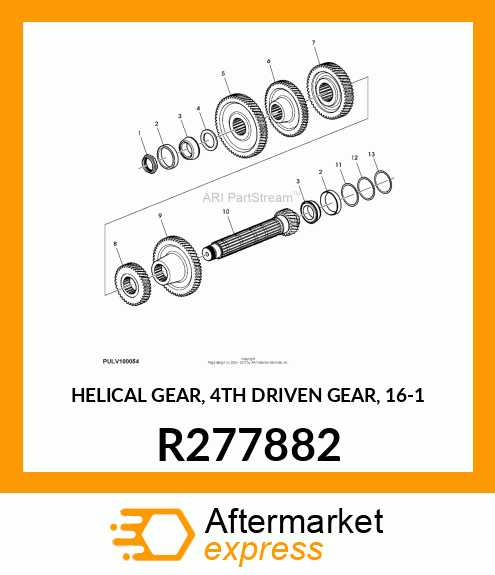 HELICAL GEAR, 4TH DRIVEN GEAR, 16 R277882