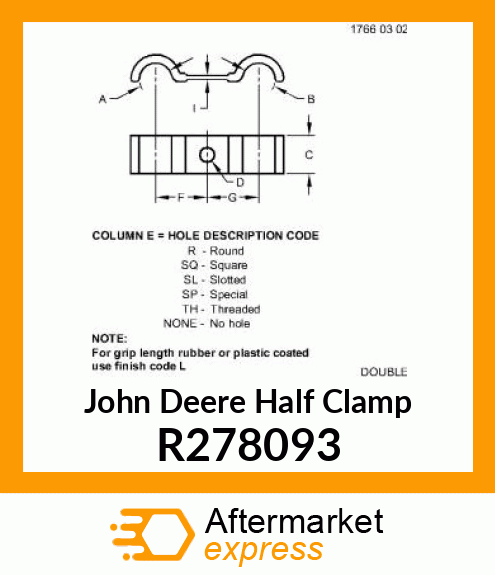 HALF CLAMP, HALF CLAMP, CLAMP SUCTI R278093