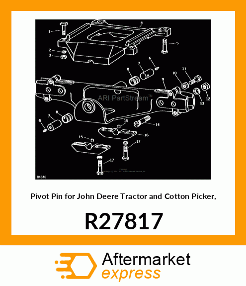 PIN, FRONT AXLE PIVOT R27817