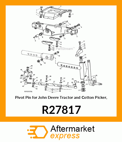 PIN, FRONT AXLE PIVOT R27817