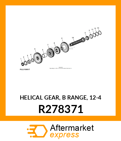 HELICAL GEAR, B RANGE, 12 R278371