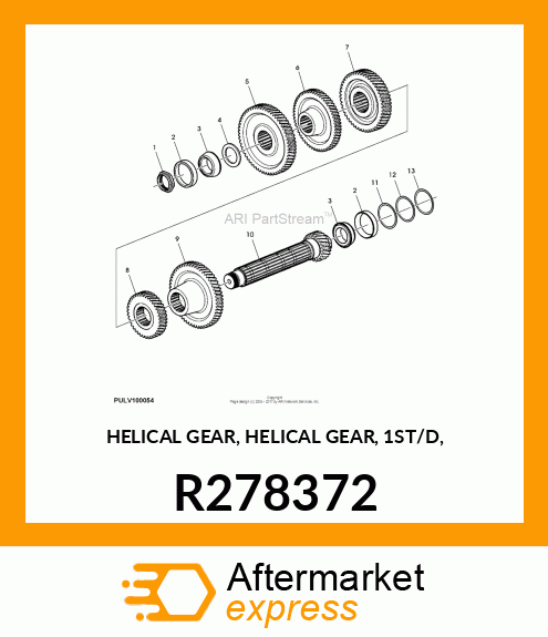 HELICAL GEAR, HELICAL GEAR, 1ST/D, R278372