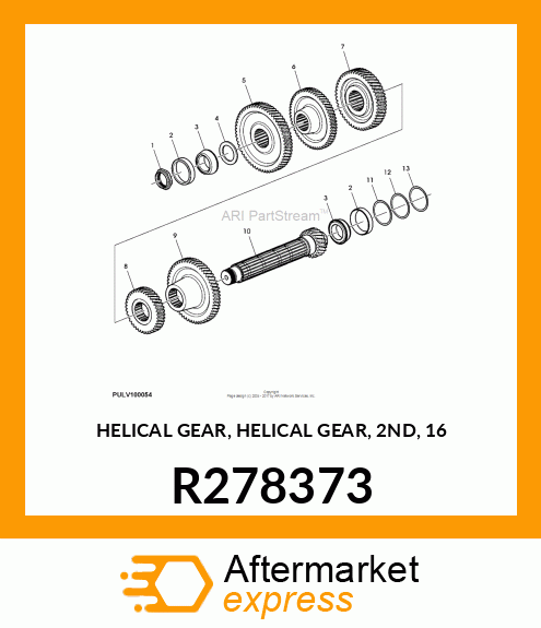 HELICAL GEAR, HELICAL GEAR, 2ND, 16 R278373