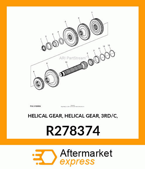 HELICAL GEAR, HELICAL GEAR, 3RD/C, R278374