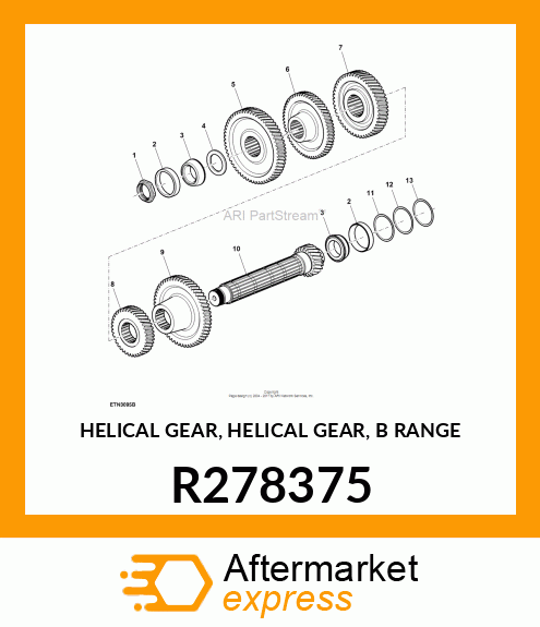 HELICAL GEAR, HELICAL GEAR, B RANGE R278375