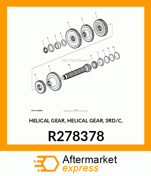 HELICAL GEAR, HELICAL GEAR, 3RD/C, R278378