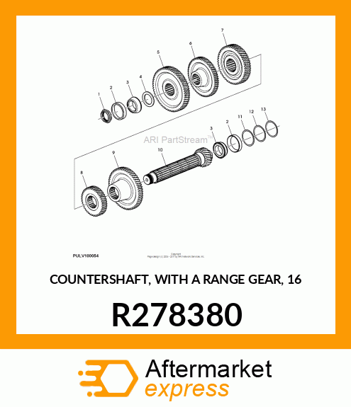 COUNTERSHAFT, WITH A RANGE GEAR, 16 R278380