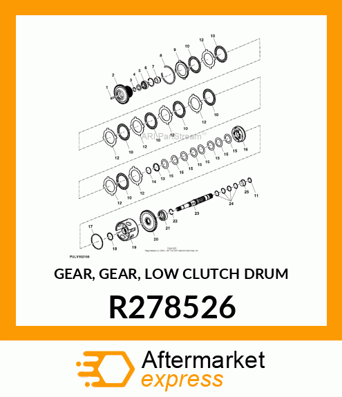 GEAR, GEAR, LOW CLUTCH DRUM R278526