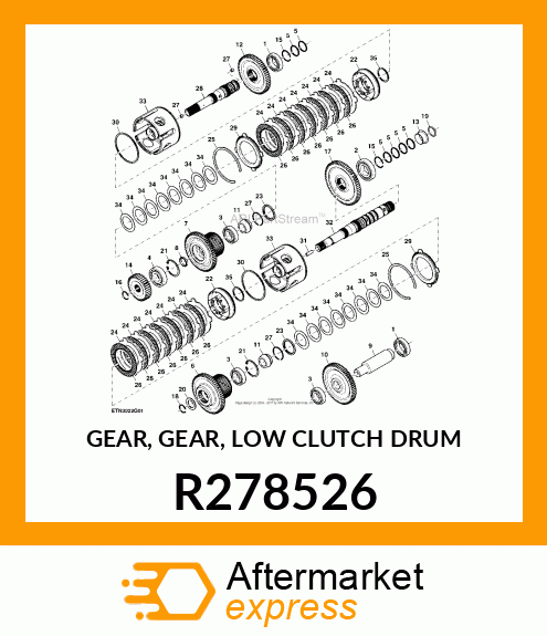 GEAR, GEAR, LOW CLUTCH DRUM R278526