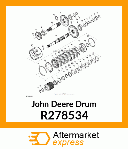 DRUM, DRUM, CLUTCH R278534