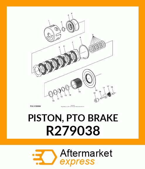 PISTON, PTO BRAKE R279038