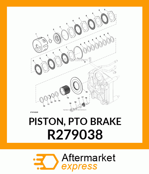 PISTON, PTO BRAKE R279038