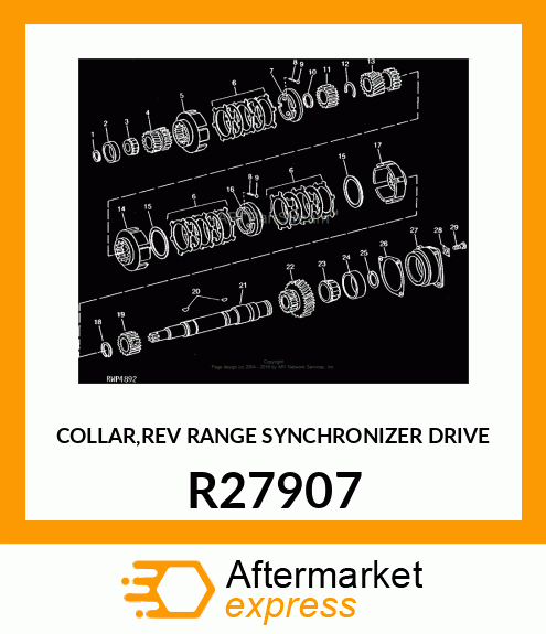 COLLAR,REV RANGE SYNCHRONIZER DRIVE R27907