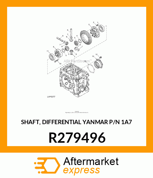 SHAFT, DIFFERENTIAL YANMAR P/N 1A7 R279496