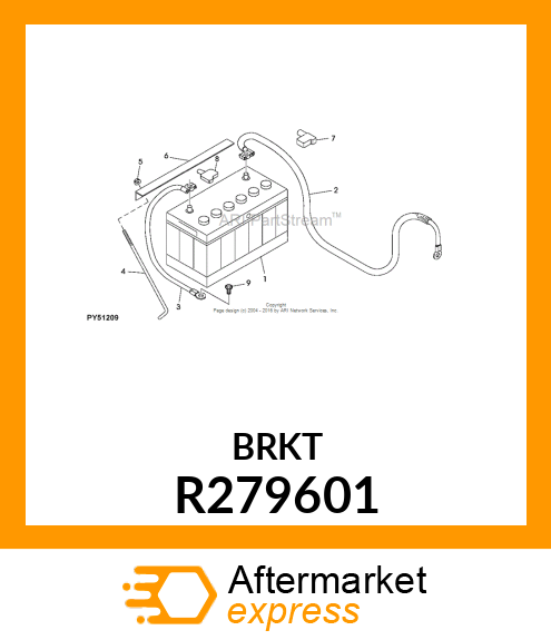 CLAMP, BATTERY 'RH' TYPE R279601