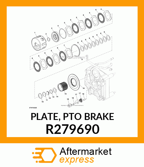 PLATE, PTO BRAKE R279690