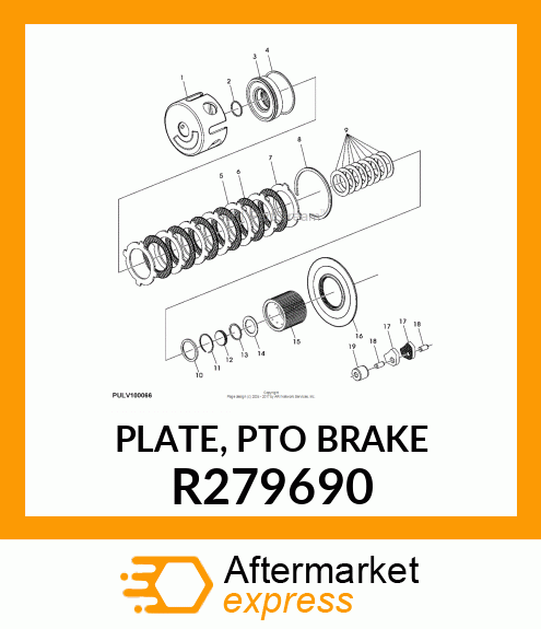 PLATE, PTO BRAKE R279690