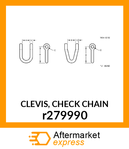 CLEVIS, CHECK CHAIN r279990