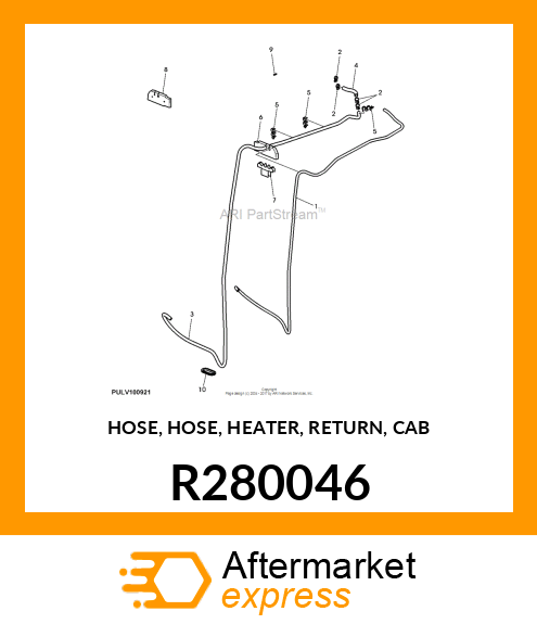 HOSE, HOSE, HEATER, RETURN, CAB R280046