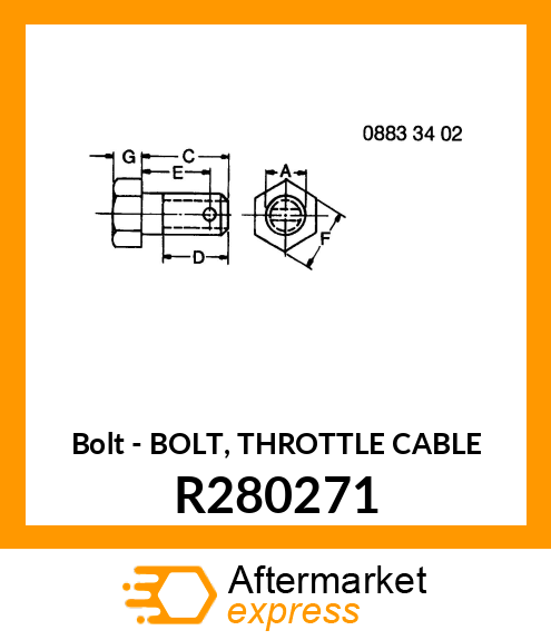 BOLT, THROTTLE CABLE R280271