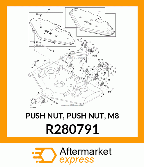 PUSH NUT, PUSH NUT, M8 R280791