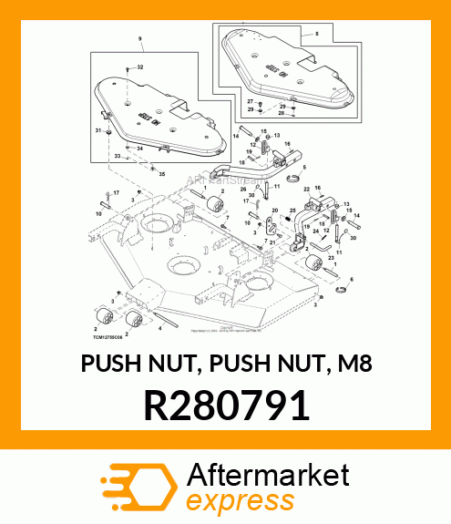 PUSH NUT, PUSH NUT, M8 R280791