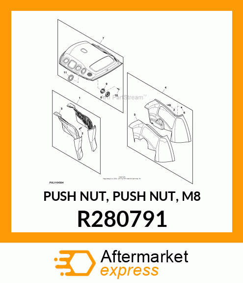 PUSH NUT, PUSH NUT, M8 R280791