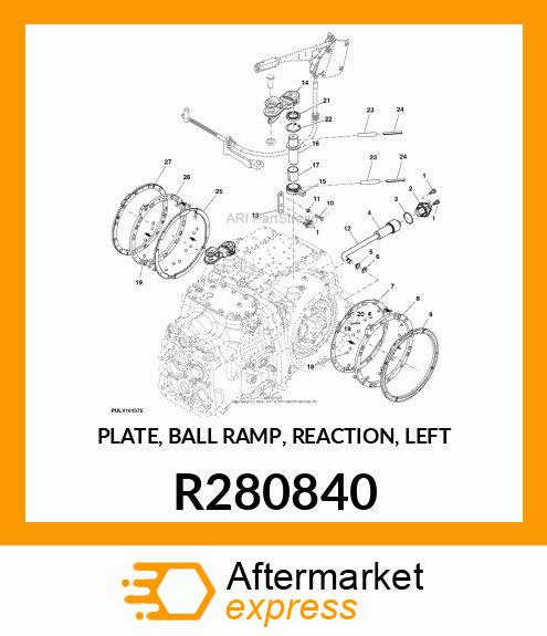 PLATE, BALL RAMP, REACTION, LEFT R280840