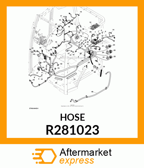 HOSE, WATER VALVE OUT R281023