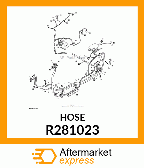 HOSE, WATER VALVE OUT R281023