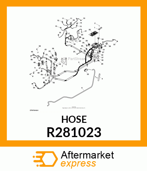 HOSE, WATER VALVE OUT R281023