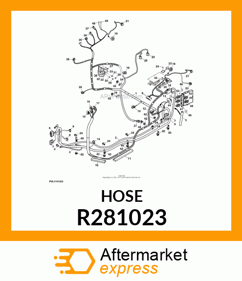 HOSE, WATER VALVE OUT R281023