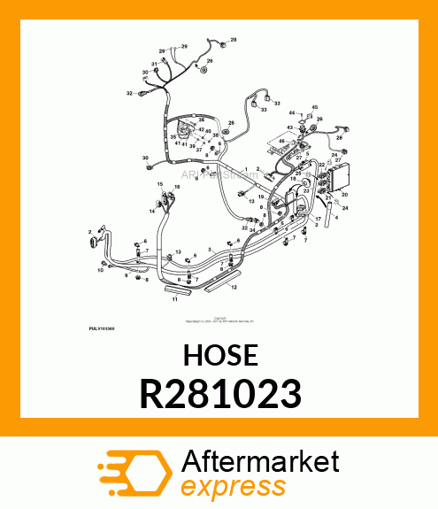 HOSE, WATER VALVE OUT R281023