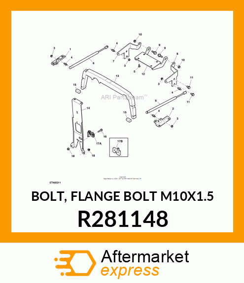 BOLT, FLANGE BOLT M10X1.5 R281148