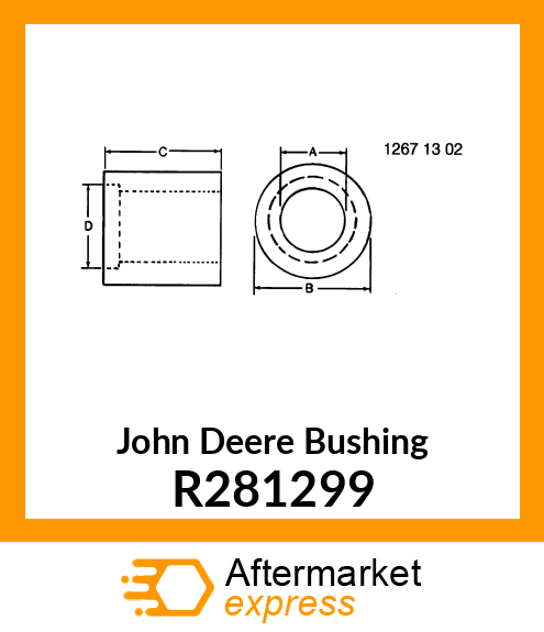 BUSHING, BUSHING, SPACER R281299