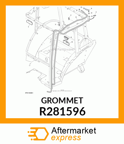 GROMMET, PASSAGE PIPE, HEATER R281596