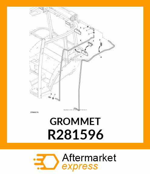 GROMMET, PASSAGE PIPE, HEATER R281596