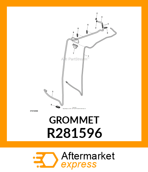 GROMMET, PASSAGE PIPE, HEATER R281596