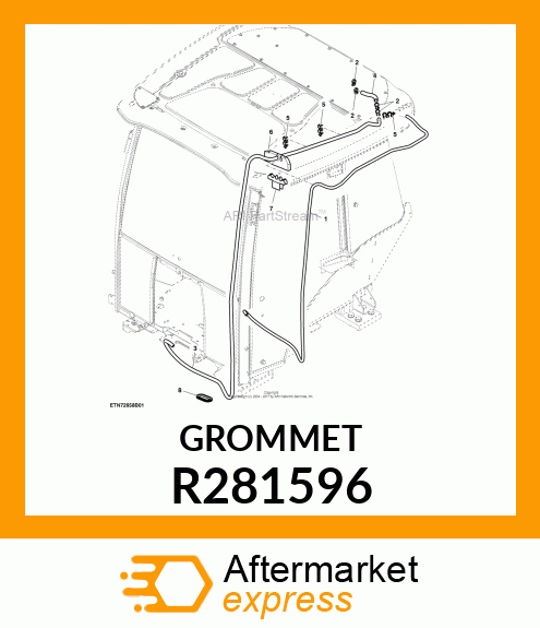 GROMMET, PASSAGE PIPE, HEATER R281596