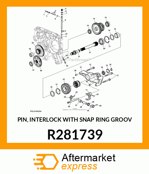 PIN, INTERLOCK WITH SNAP RING GROOV R281739