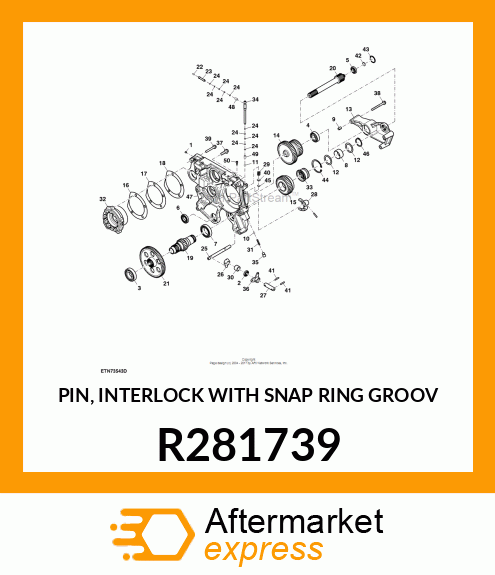 PIN, INTERLOCK WITH SNAP RING GROOV R281739