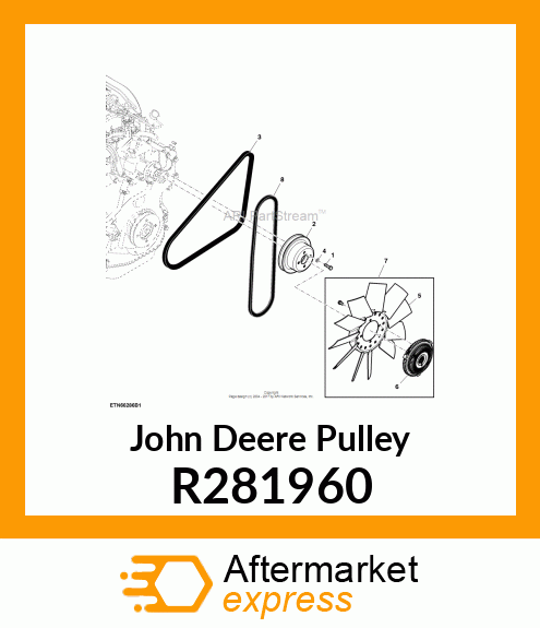 PULLEY, PULLEY, FAN DRIVE R281960